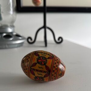 Handcrafted Solid Wooden Decorative Russian Vintage Egg
